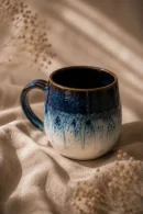 Ocean Cove Mug handmade blue ceramic coffee mug with artisan pottery glaze